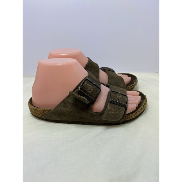 Birkenstock Women's Arizona Brown Soft Footbed Slide Sandals Parts Only Size 6 - Picture 2 of 10